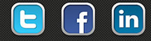 Twitter, Facebook, LinkedIn social icons